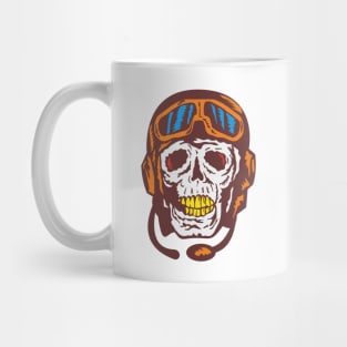 Pilot Skull (retro / vintage) Mug